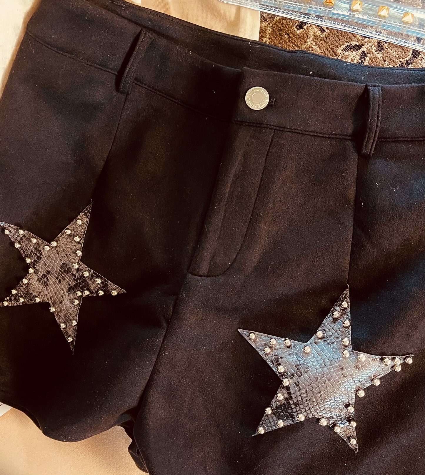Suede Star Shorts